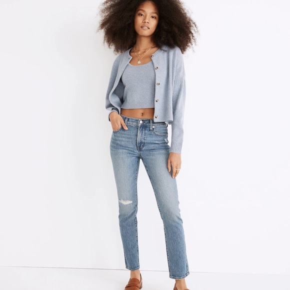 Madewell The Perfect Vintage Distressed Knee Jeans Size 25P - Picture 1 of 7